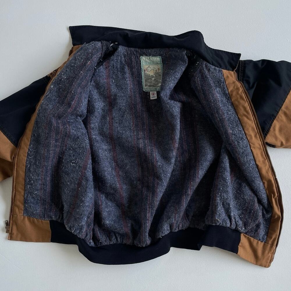Vtg 90s Canyon Guide Outfitters Bomber Jacket / 2XL Blanket Lined Western Floral - Picture 7 of 11